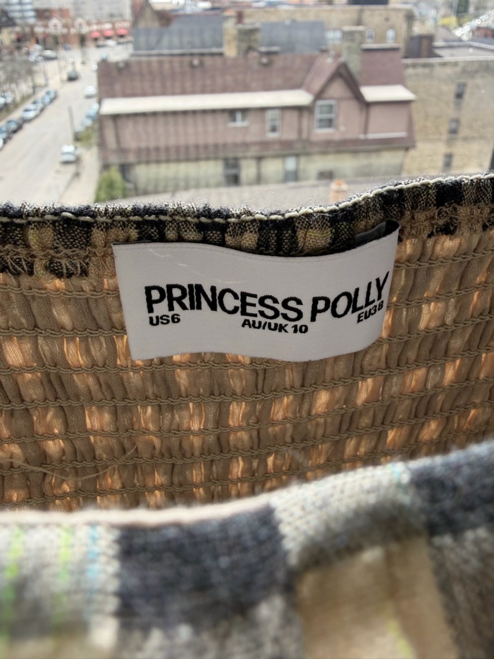 Princess Polly Black and Cream Plaid Maxi Dress - Picture 2 of 5